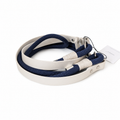 Crossbody Leine classic Weiß mit Marineblau