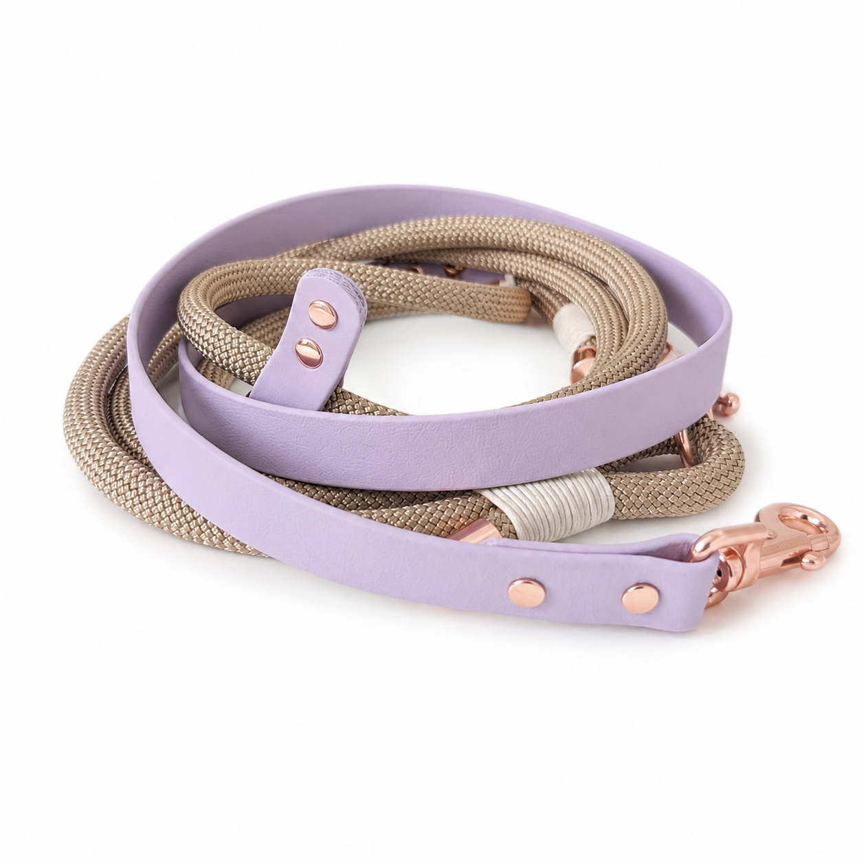 Crossbody Leine classic Lavendel mit beige
